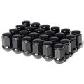 Circuit Performance 1 2 -20 Black Closed End Bulge Acorn Lug Nuts Cone Seat Forged Steel 24 Pieces 