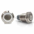 Autoloc Power Accessories 525 16mm Latching Billet Button With Led White Ring 