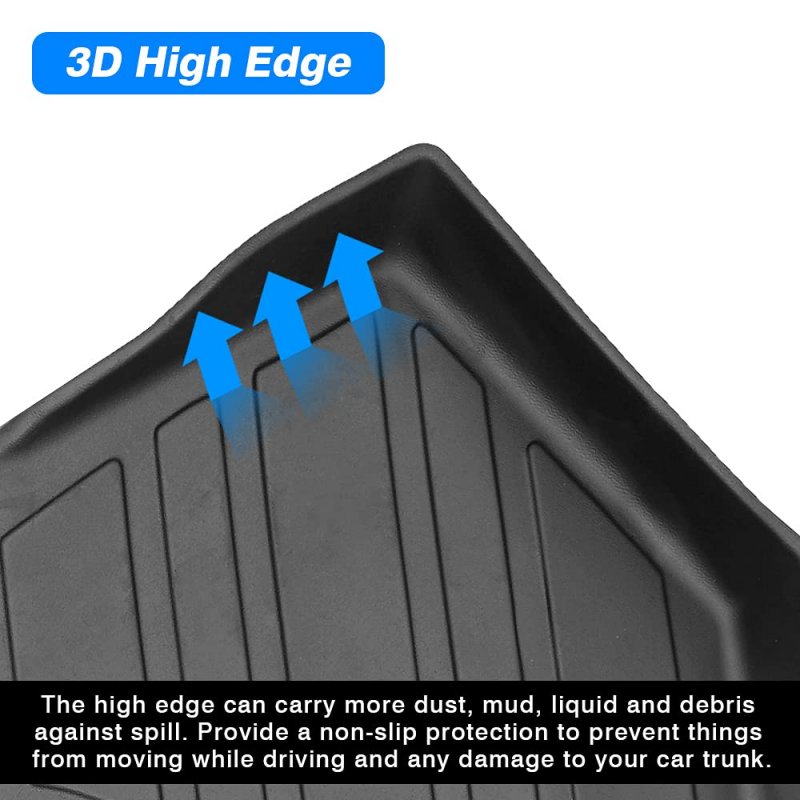 T Tgbros Custom Fit For Car Cargo Mat Nissan Rogue 2014 2015 2016 2017 2018 2019 All Weather Liner Rear Trunk Non-slip Tpo