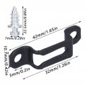 60 Set 2in 1 Furniture Concealed Connector Slide Buckle Fastener Connecting For Cabinet Wardrobe Combination Accessories Half