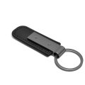Honda Hr-v Black Pu Leather Strap Metal Bar Key Chain Official Licensed 