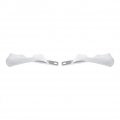 Qiilu Motorcycle Hand Guards 1 Pair Universallebar Hand Fit For Motocross Dirt Bike White