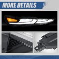 Auto Dynasty Led Drl Front Driving Light Lamp Compatible With Santa Fe 2019-2020 Passenger Right Side Black Housing Amber