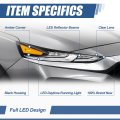 Auto Dynasty Led Drl Front Driving Light Lamp Compatible With Santa Fe 2019-2020 Passenger Right Side Black Housing Amber