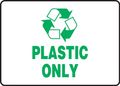 Accuform Mplr573va Aluminum Recycle Sign Legend Plastic Only With Graphic 10 Length X 14 Width Green On White 