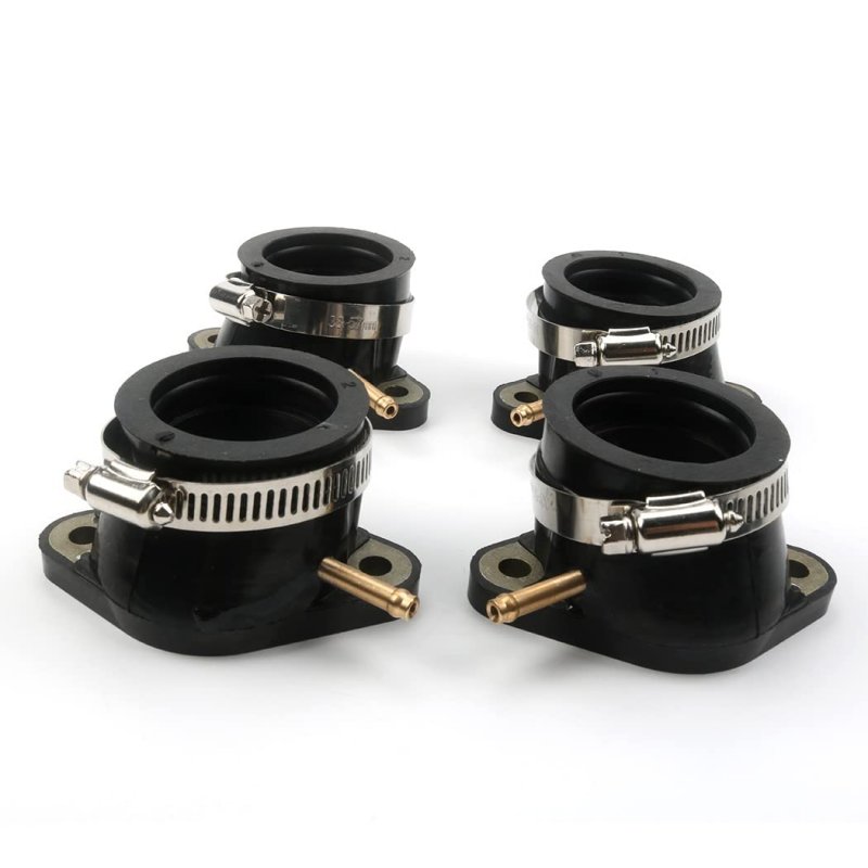 4pcs Carburetor Intake Manifold Boot For Yamaha Fj1100 1984-85 Fj1200 1986-93 Fj1200a With O-rings Clamps