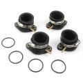 4pcs Carburetor Intake Manifold Boot For Yamaha Fj1100 1984-85 Fj1200 1986-93 Fj1200a With O-rings Clamps