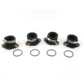 4pcs Carburetor Intake Manifold Boot For Yamaha Fj1100 1984-85 Fj1200 1986-93 Fj1200a With O-rings Clamps
