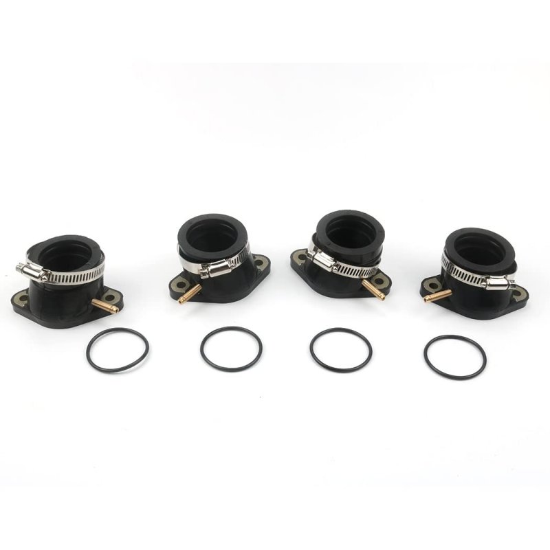 4pcs Carburetor Intake Manifold Boot For Yamaha Fj1100 1984-85 Fj1200 1986-93 Fj1200a With O-rings Clamps