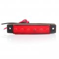 Ocpty 6led Side Marker Light 5pcs White Red Trailer Lamp Stop Turn Tail Fit For Boats Van Truck Pickups 12v Waterproof Signal