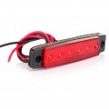 Ocpty 6led Side Marker Light 5pcs White Red Trailer Lamp Stop Turn Tail Fit For Boats Van Truck Pickups 12v Waterproof Signal