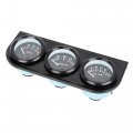 X Autohaux Car 3 In 1 Fahrenheit Water Temperature Gauge Oil Pressure Voltmeter Voltage Triple Measure Kit With Sensor