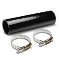 Auto Dynasty 2 75 To Inches 12 Long Straight 4-ply Turbo Intake Intercooler Piping Silicone Coupler Hose T-clamp Black 