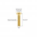 Uxcell Flat Head Socket Cap Screws M3-0 5 X 16mm Brass Inner Hex Drive Fasteners Bolts 20pcs