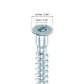 Uxcell Furniture Confirmat Screw 20pcs 5x50mm Hex Socket Woods Zinc Plated Countersunk Self-tapping Connecting Screw