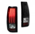 Led Altezza Tail Brake Light Lamps For 1999-2002 Chevy Silverado And 1999-2003 Gmc Sierra Fleetside Black Polycarbonate Lens 