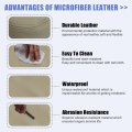 1 Set Center Console Armrest Cover Front Door Pad Replacement Microfiber Leather For Honda Pilot 2009-2015 Beige