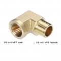 Uxcell Brass Pipe Fittings 3 8 Inch Npt Male X Female 5pcs 90 Degree Barstock Street Elbow Forged Hose Adapter For Gas Air Oil