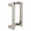 Crl Brushed Stainless Glass Mounted Offset Square Back-to-back Pull Handle 12 305 Mm By Cr Laurence 