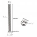 Uxcell M10 X 120mm Hex Head Screws Bolts Nuts Flat Lock Washers Kits 304 Stainless Steel Fully Thread Hexagon 4 Sets