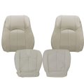 Wheat Tan Perforated Front Driver Passenger Side Bottom Top Microfiber Leather Replacement Seat Covers For Infiniti G37 2008 