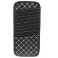 Car Nylon Plaid Sun Visor Holder 9 Capacity Disc Cd Dvd Storage Black White 