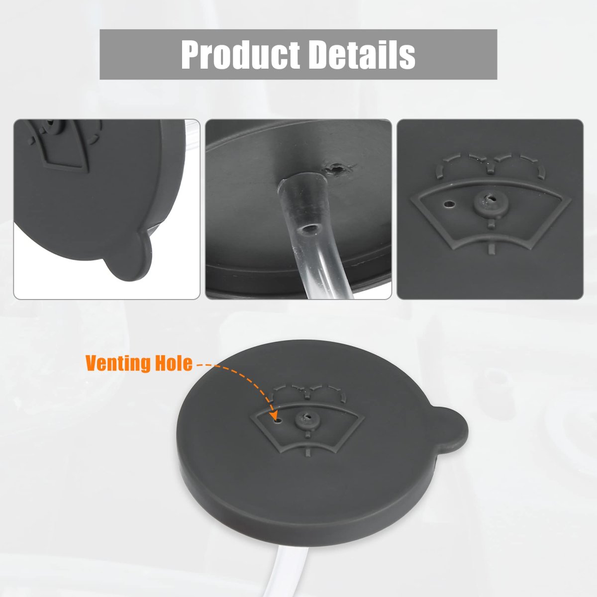 2pcs B8913-jg000 Gray Windshield Wiper Washer Fluid Reservoir Tank Bottle Cap Cover For Nissan Rogue 2008-2013