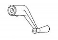 Window Operator Handle Crank Type For Casement Windows Brown 5 16 In Spline Size Metal 