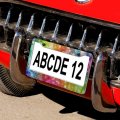 Glittering Rainbow License Plate Frames 2 Packs Holes Sparkling Stars Aluminum Car Accessories Cover Fits Standard U S Vehicles