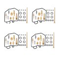 4 Pcs Motorcycle Carburetor Repair Kits Replacement For 1981-1982 Honda Cb650 Cb650c Cb650sc