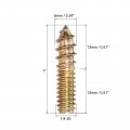 Uxcell 1 4-20x1 Hanger Bolts 8pcs Double Ended Screws Wood Dowel For Furniture