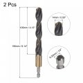Uxcell 2 Pcs High Speed Steel Hex Shank Twist Drill Bit 14mm Drilling Dia With 1 4 Inch 156mm Length
