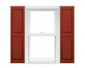 Polaris Homeside Raised Panel Vinyl Shutters 1 Pair 14-1 2in X 31in 051 Red 