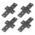 4pcs 4040 Cross Shape Corner Bracket Joint Plate Carbon Steel Aluminum Extrusion Outside Fasteners For Repair Furniture Storage 