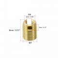 Uxcell Self Tapping Threaded Inserts M4 M7x8mm 45 Carbon Steel Repairing Nuts 40pcs