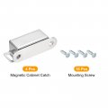 Uxcell 4 Set Magnetic Door Catch Stainless Steel Cabinet Catches 1 77 Closet Latch For Home Kitchen Cupboard Furniture Doors