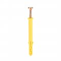 6mmx60mm Plastic Expansion Tube For Drywall With Screws Yellow 100pcs 