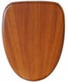 Sanilo Elongated Silent Slow Close Molded Wood Adjusting Toilet Seat Mahogany 