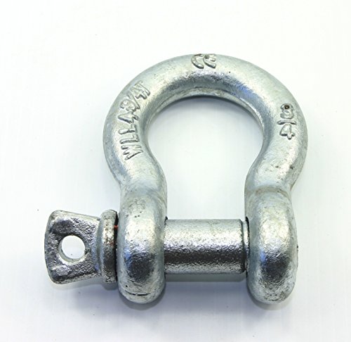 Pack Of 2 3 4-inch Galvanized Forged Steel Anchor Shackle With Screw In Pin