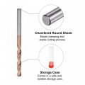 Uxcell Twist Drill Bit 5mm Jobber Nanoscale Titanium Coated K35 Tungsten Carbide Straight Shank 80mm Length For Drilling