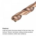 Uxcell Twist Drill Bit 5mm Jobber Nanoscale Titanium Coated K35 Tungsten Carbide Straight Shank 80mm Length For Drilling