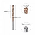 Uxcell Twist Drill Bit 5mm Jobber Nanoscale Titanium Coated K35 Tungsten Carbide Straight Shank 80mm Length For Drilling