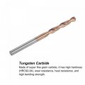 Uxcell Twist Drill Bit 5mm Jobber Nanoscale Titanium Coated K35 Tungsten Carbide Straight Shank 80mm Length For Drilling