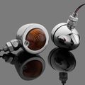 2x 8mm Silver With Oranfe Light Racing Led Turn Signal Indicator Lens Blinker Universal For Suzuki Honda Kawasaki Yamaha