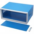 Blue Metal Electronic Enclosure Project Case Diy Junction Box With 4 Legs And Protection 12 6 In X 10 7 Model 190415 