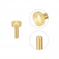 Uxcell Knurled Thumb Screws M5x16mm Flat Brass Bolts Grip Knobs Fasteners For Pc Electronic Mechanical 5pcs
