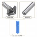 Uxcell 90 Degree V-groove Router Bit 16mm Dia With 6mm Shank Titanium Steel Tipped V Grooving Gray
