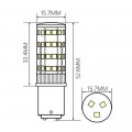 Lekibop Ba15d Led Bulbs Beads Lighting 12v 3w Corn 51 Pcs 2835 Smd Double Contact Bayonet Base Flicker Free Halogen Replacement