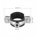 Uxcell Adjustable Pipe Bracket Clamp 1-1 4 32mm Wall Ceiling Mount Iron Strap Support 5pcs