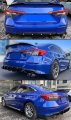 Gt Style Shark Fin Gloss Black Rear Diffuser Underbody Spoiler Compatible For 2022 2023 Honda Civic Ex Lx Si Touring Sport 4
